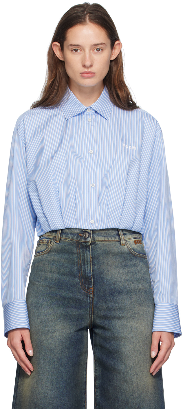 MSGM｜ (3441MDM510G 237002 01A) MSGM Jersey T-shirt with glitter brushstroke logo | REVERSIBLE