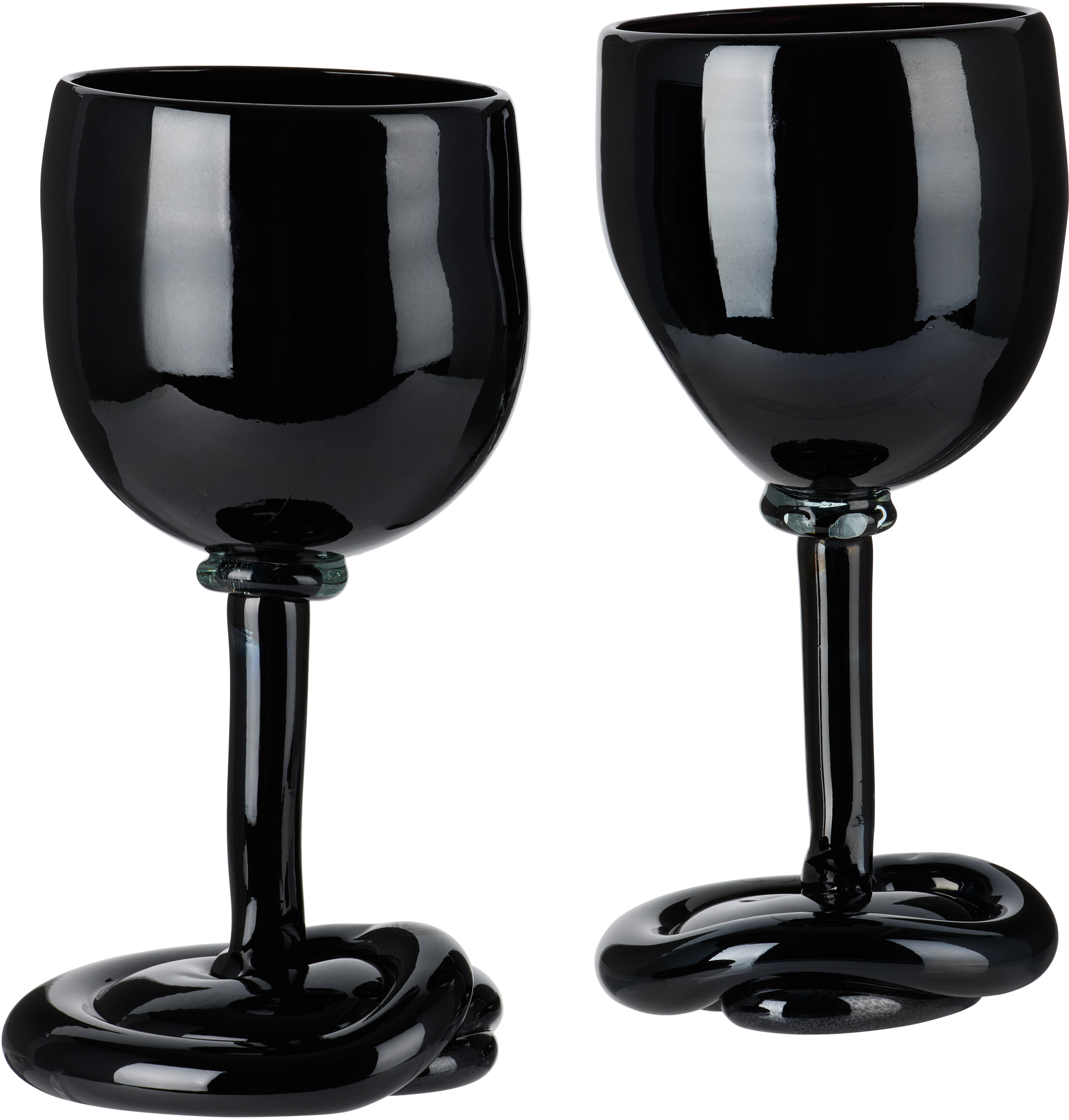 Completedworks Black Thaw Wine Glasses In Black