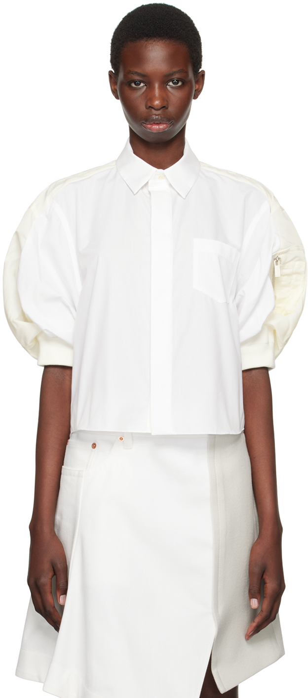未使用　サカイ　sacai パフスリーブ　24-07263 ホワイト 未使用 サカイ sacai パフスリーブ 24-07263 ホワイト 完売