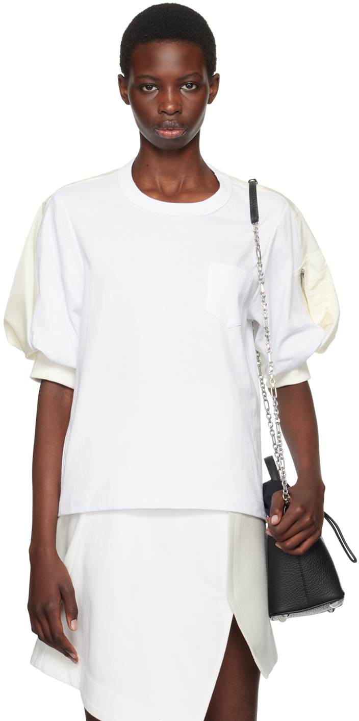 【関税・送料込】sacai AW24 コットン バックプリーツTシャツ Sacai ウィメンズ tシャツ | SSENSE 日本