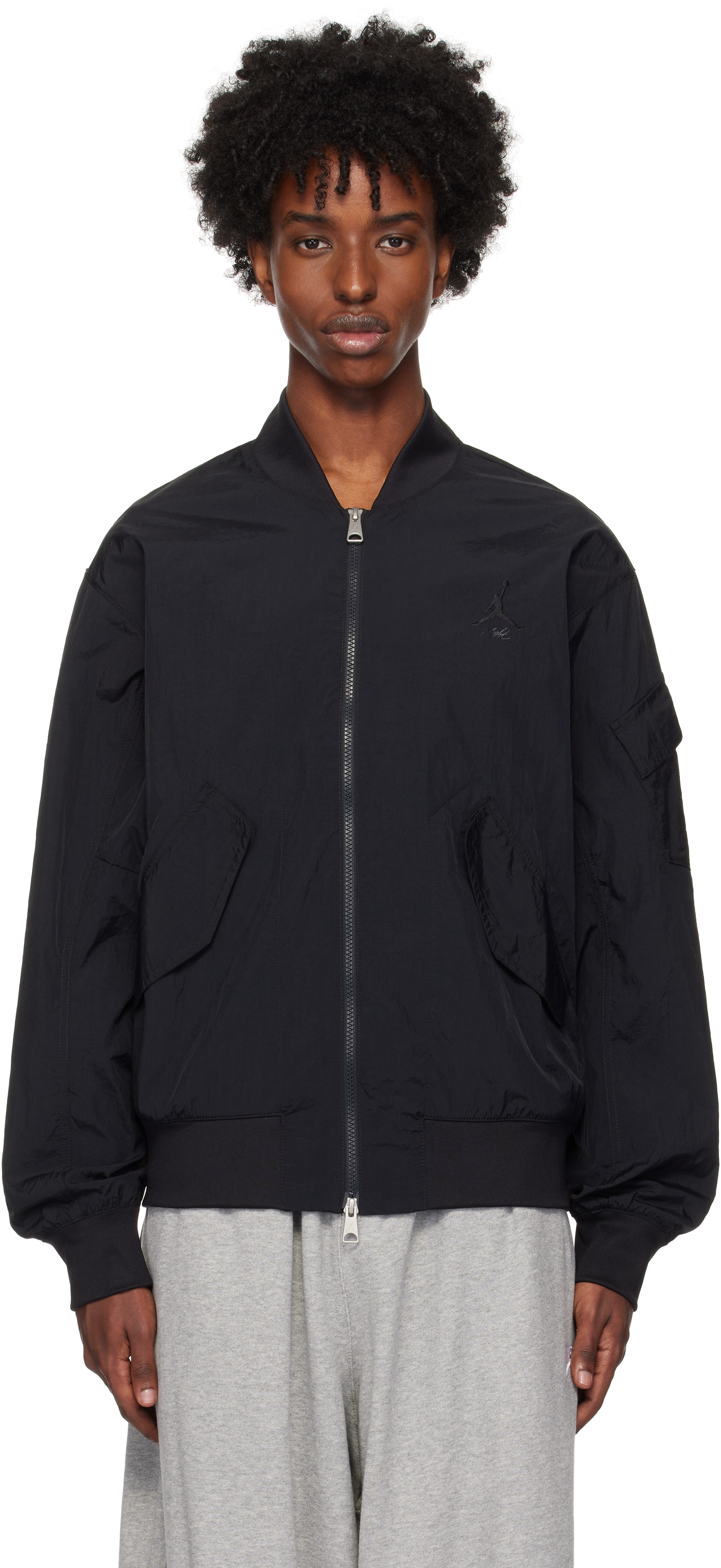 Black Jordan Renegade Essentials Bomber Jacket