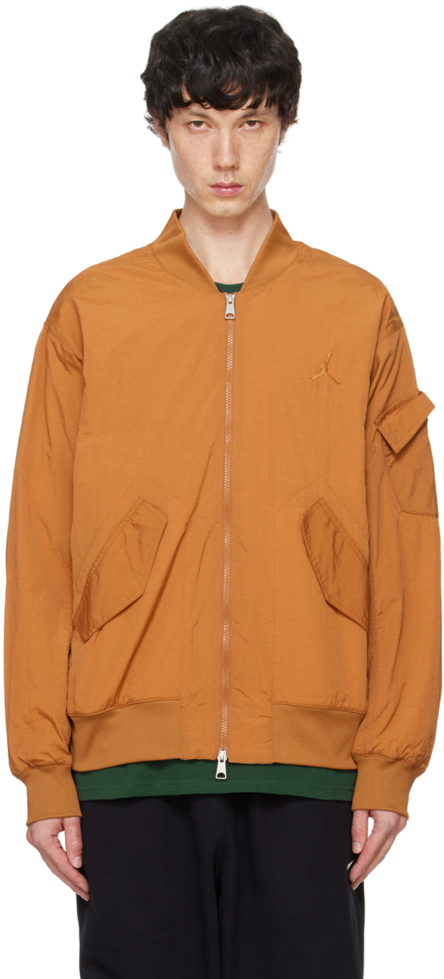 Shop Nike Orange Jordan Renegade Essentials Jacket In Desert Bronze