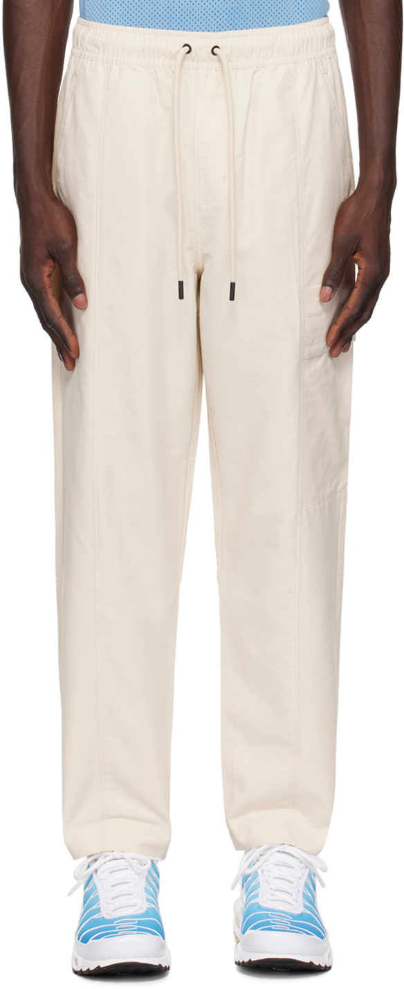 Shop Nike Beige Drawstring Cargo Pants In Legend Lt Brown/whit