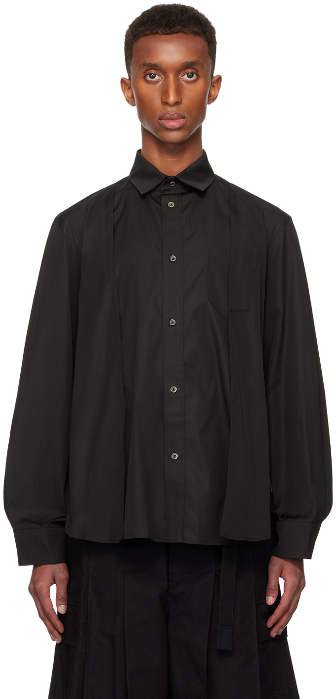 Black Pleated Shirt