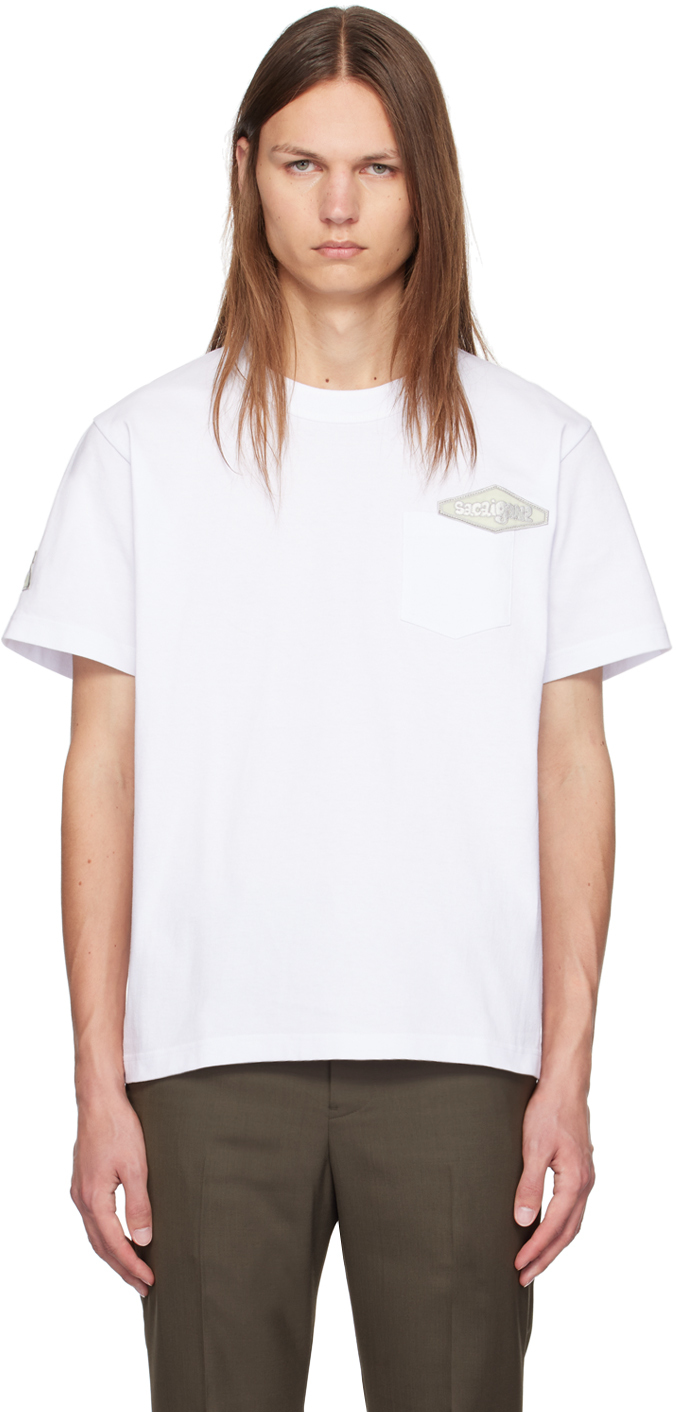 Shop Sacai White Gonz Edition Patch T-shirt In 101 White