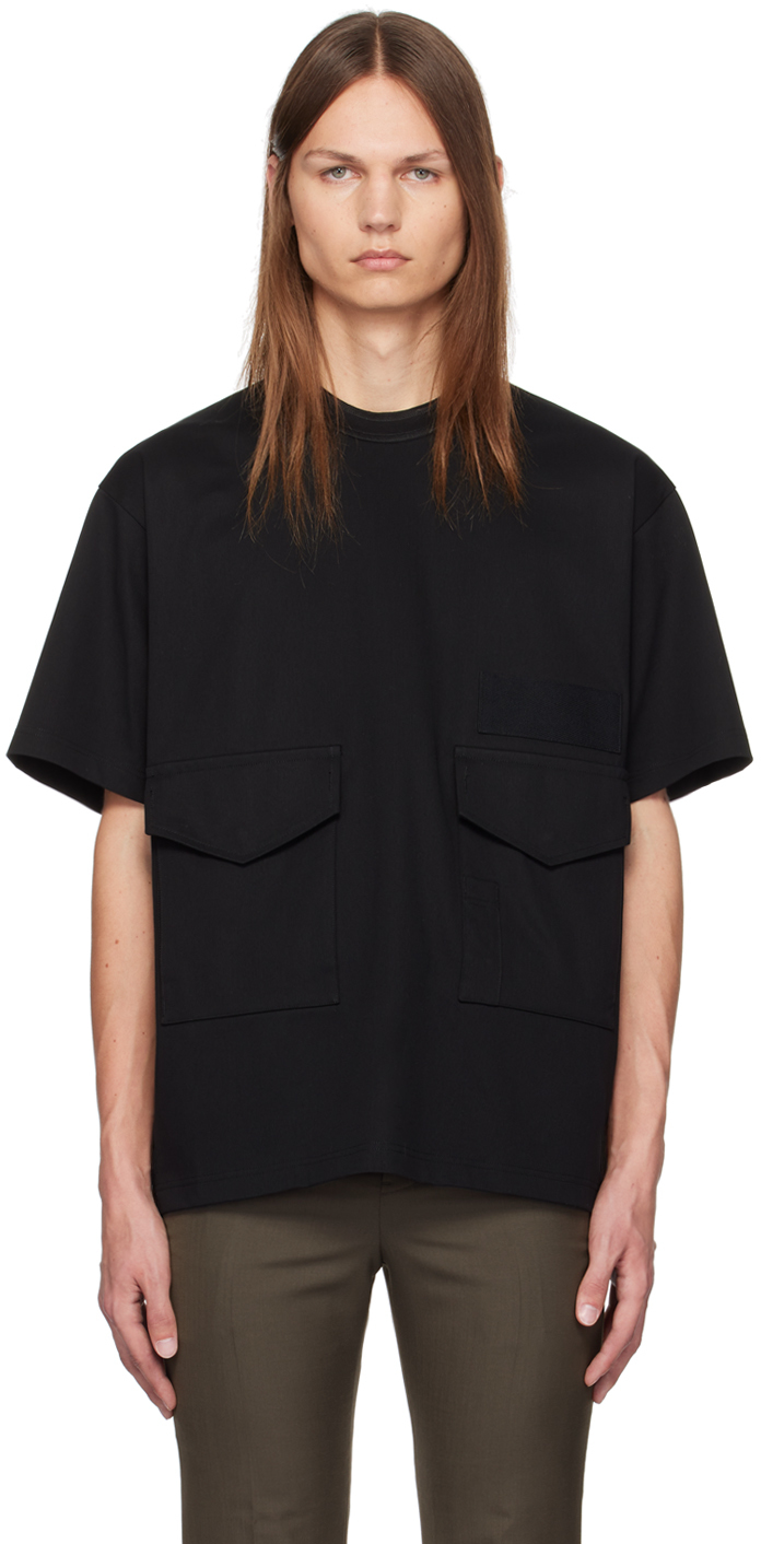 Black Flap Pocket T-Shirt