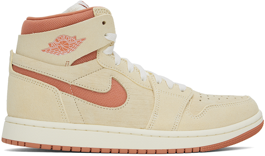 Shop Nike Beige Air Jordan 1 Zoom Cmft 2 Sneakers In Sail/terra Blush-bur