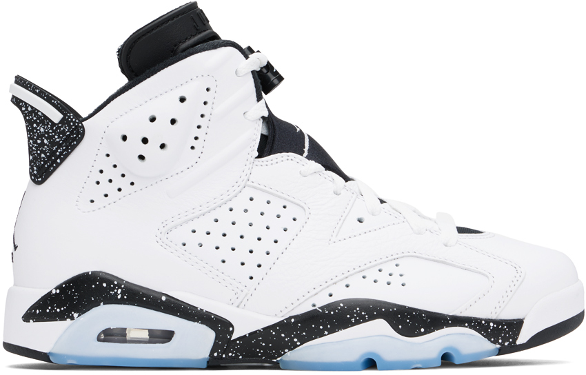 Shop Nike White & Black Air Jordan 6 Retro Sneakers In White/black