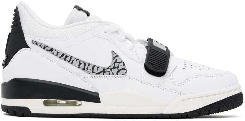 Shop Nike White Air Jordan Legacy 312 Low Sneakers In White/wolf Grey-blac