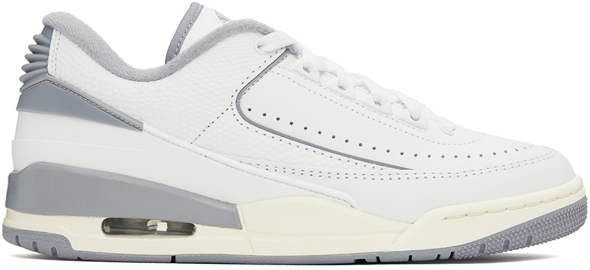 White & Gray Jordan 2/3 Sneakers