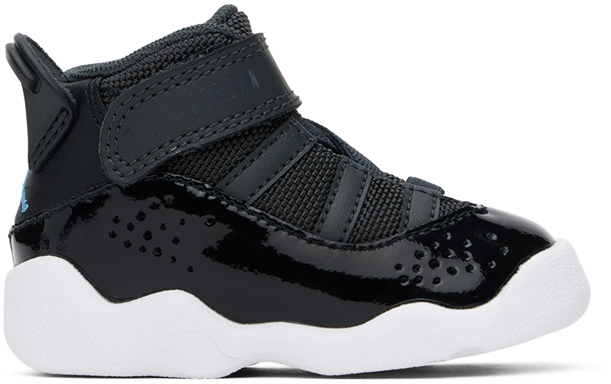 Shop Nike Baby Gray Jordan 6 Rings Sneakers In Anthracite/universit