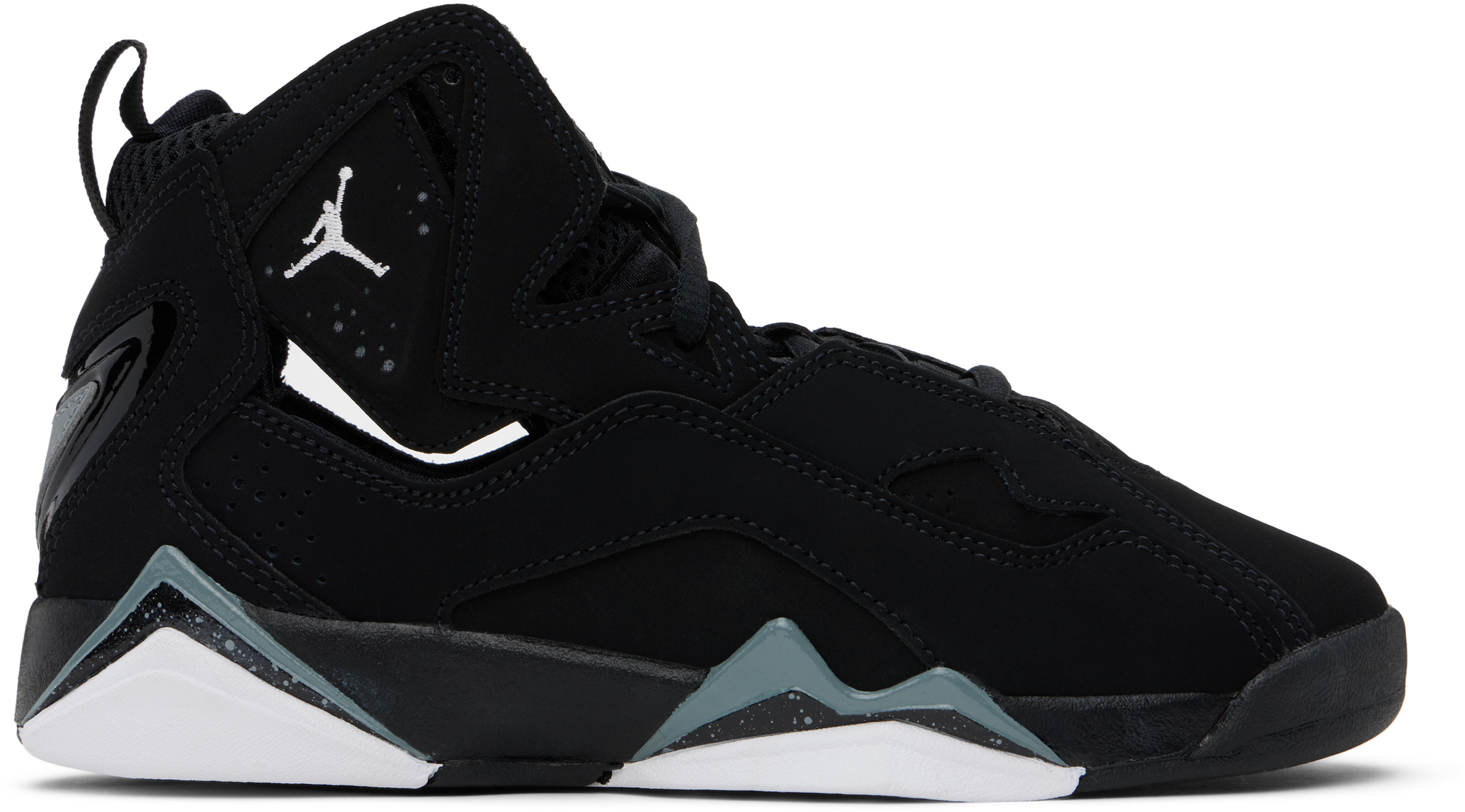 Shop Nike Big Kids Black Jordan True Flight Sneakers In Black/white-black-co