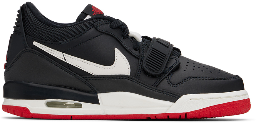 Shop Nike Big Kids Black Air Jordan Legacy 312 Low Sneakers In Black/sail-universit