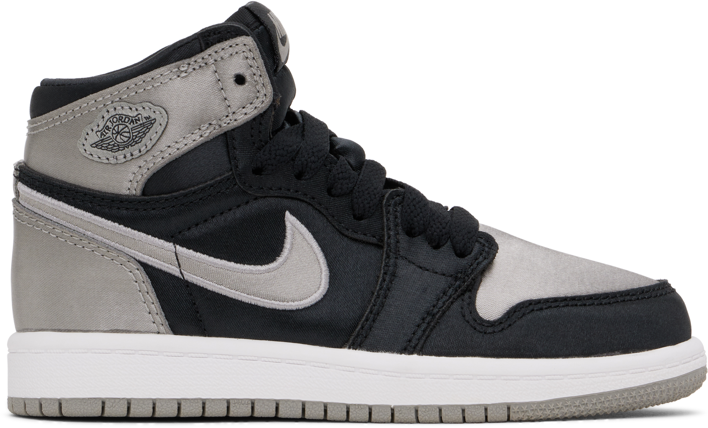 NIKE LITTLE KIDS BLACK & GRAY AIR JORDAN 1 RETRO HIGH OG SNEAKERS 