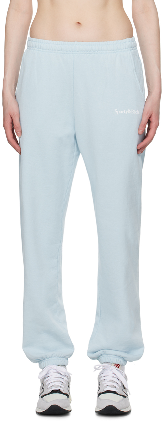 Sporty And Rich Blue Serif Sweatpants In Baby Blue