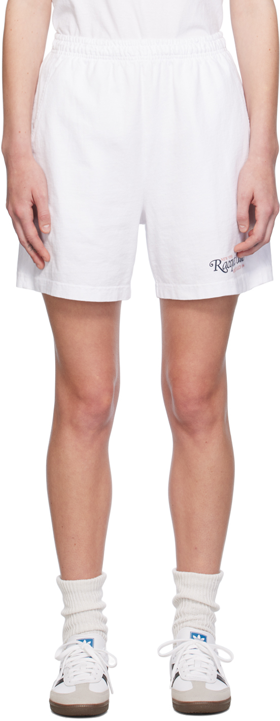 White '94 Racquet Club' Shorts