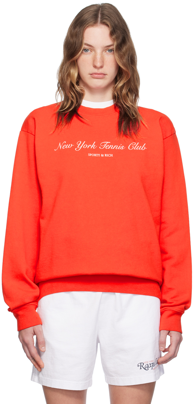 Red 'NY Tennis Club' Sweatshirt