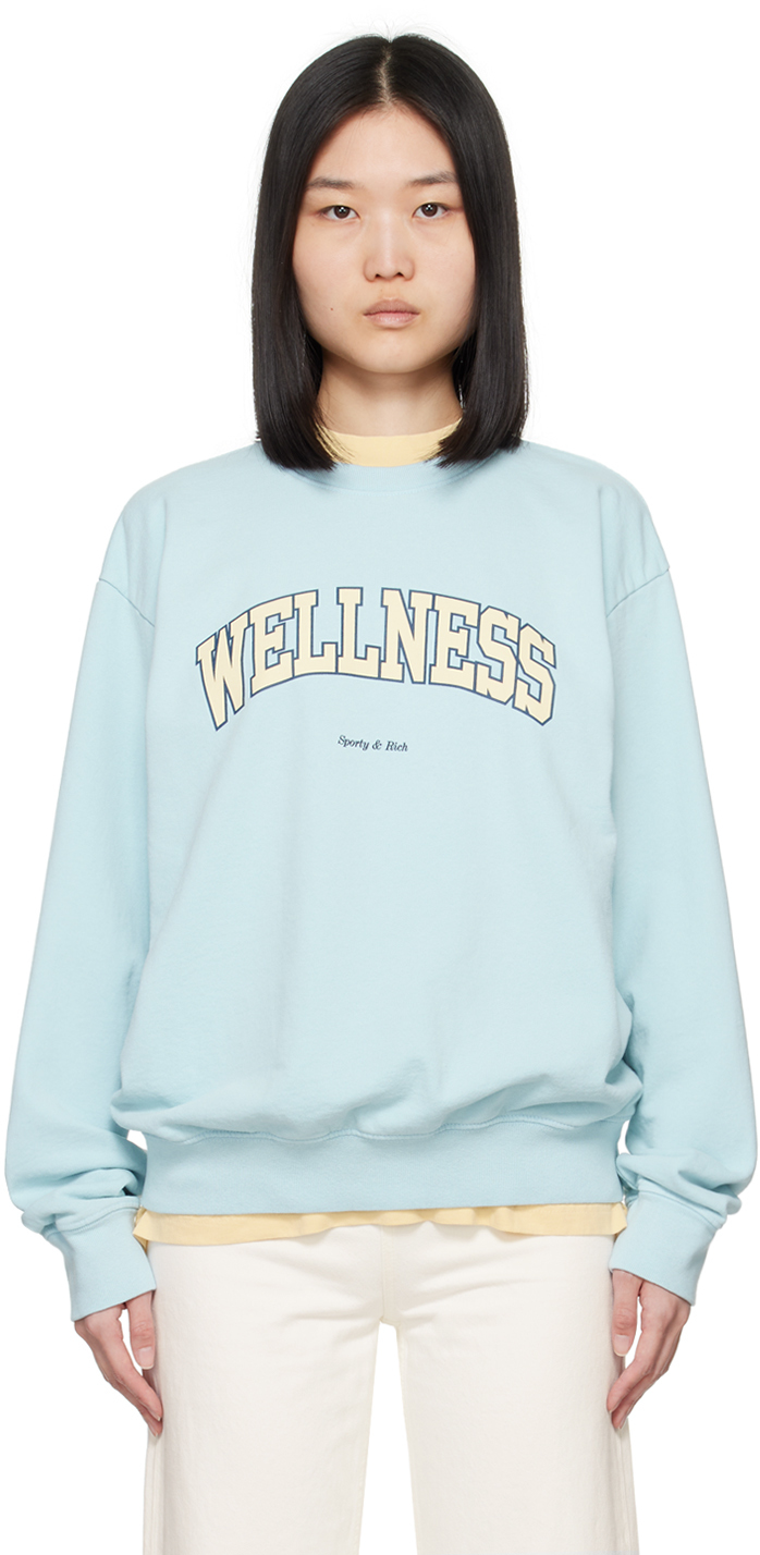 Shop Sporty And Rich Blue Wellness Ivy Sweatshirt In 317 China Blue