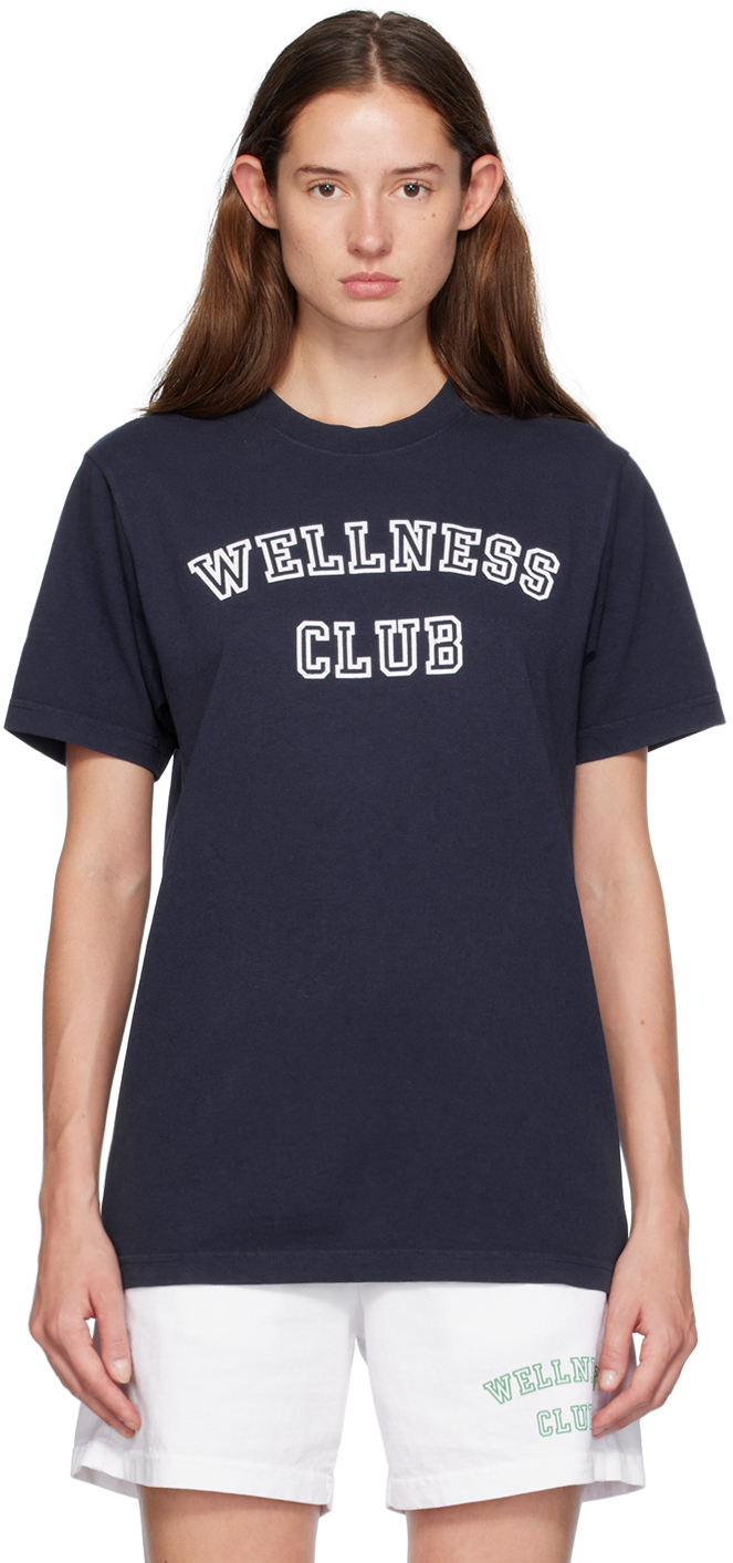 Navy 'Wellness Club' T-shirt