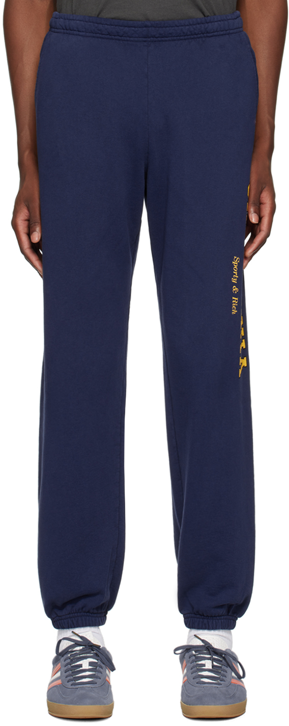 Shop Sporty And Rich Navy 'california' Sweatpants