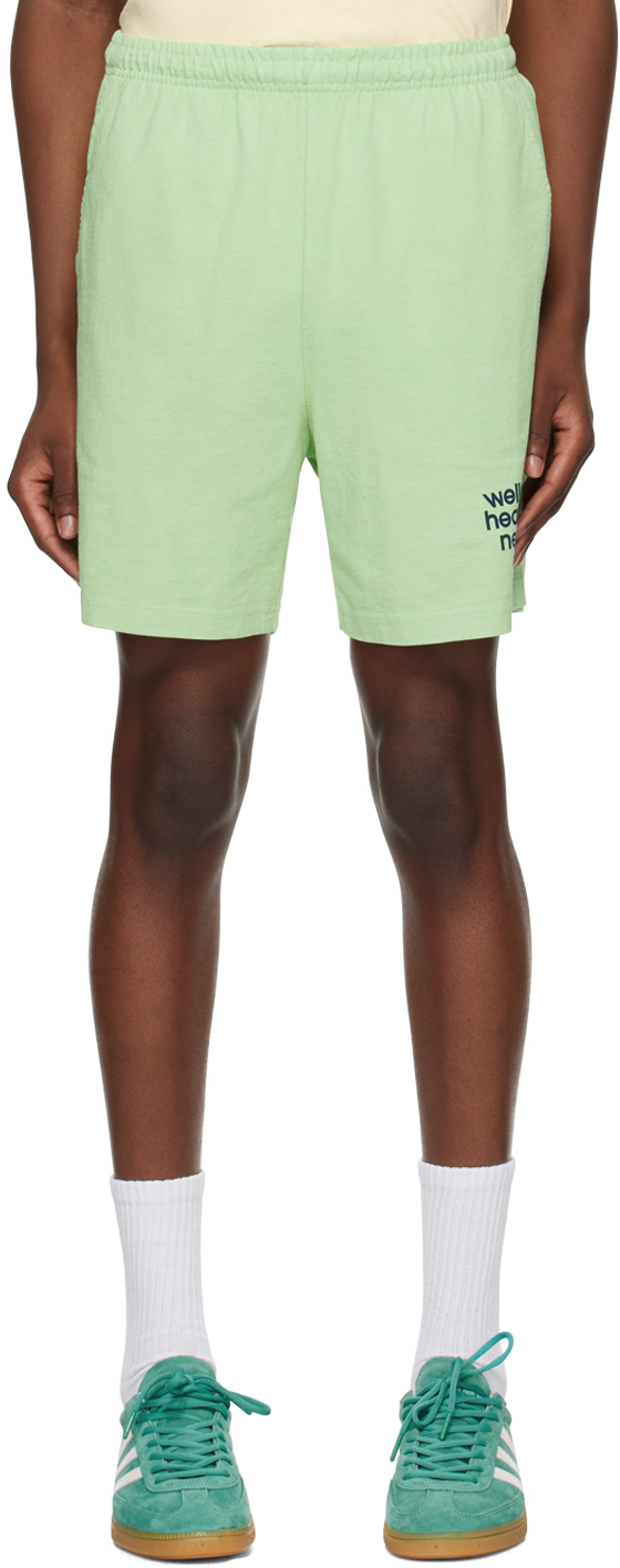 Shop Sporty And Rich Green Usa Health Club Shorts In Thyme