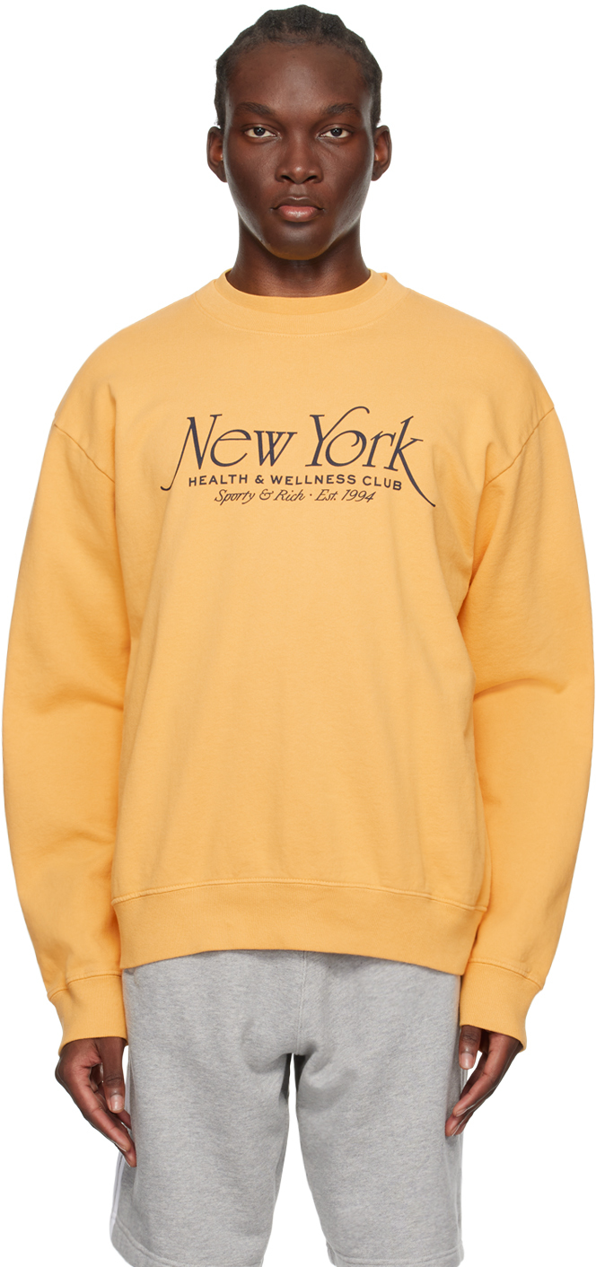 Yellow 'NY Health & Wellness Club' Sweatshirt