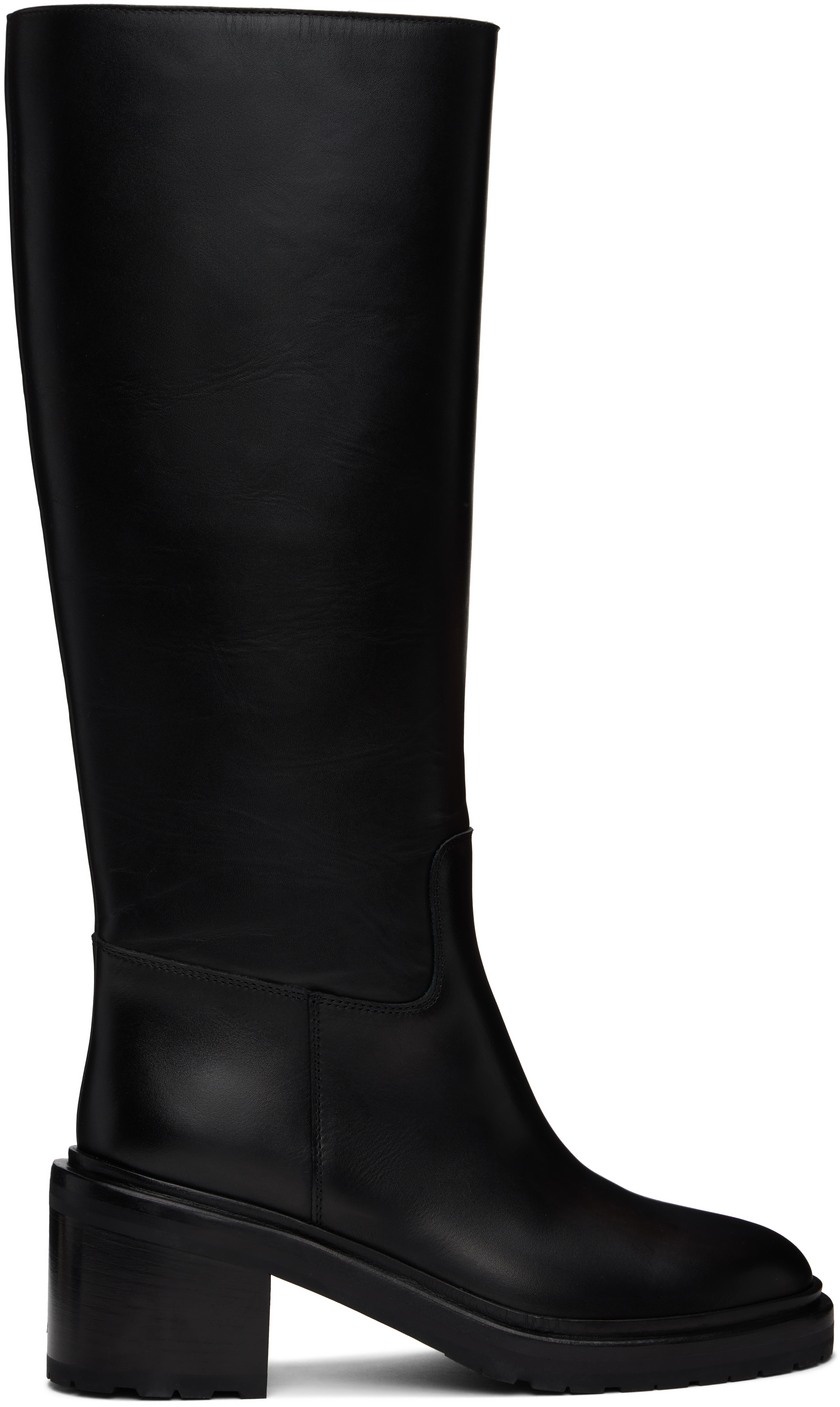 Black Riding Heel Tall Boots