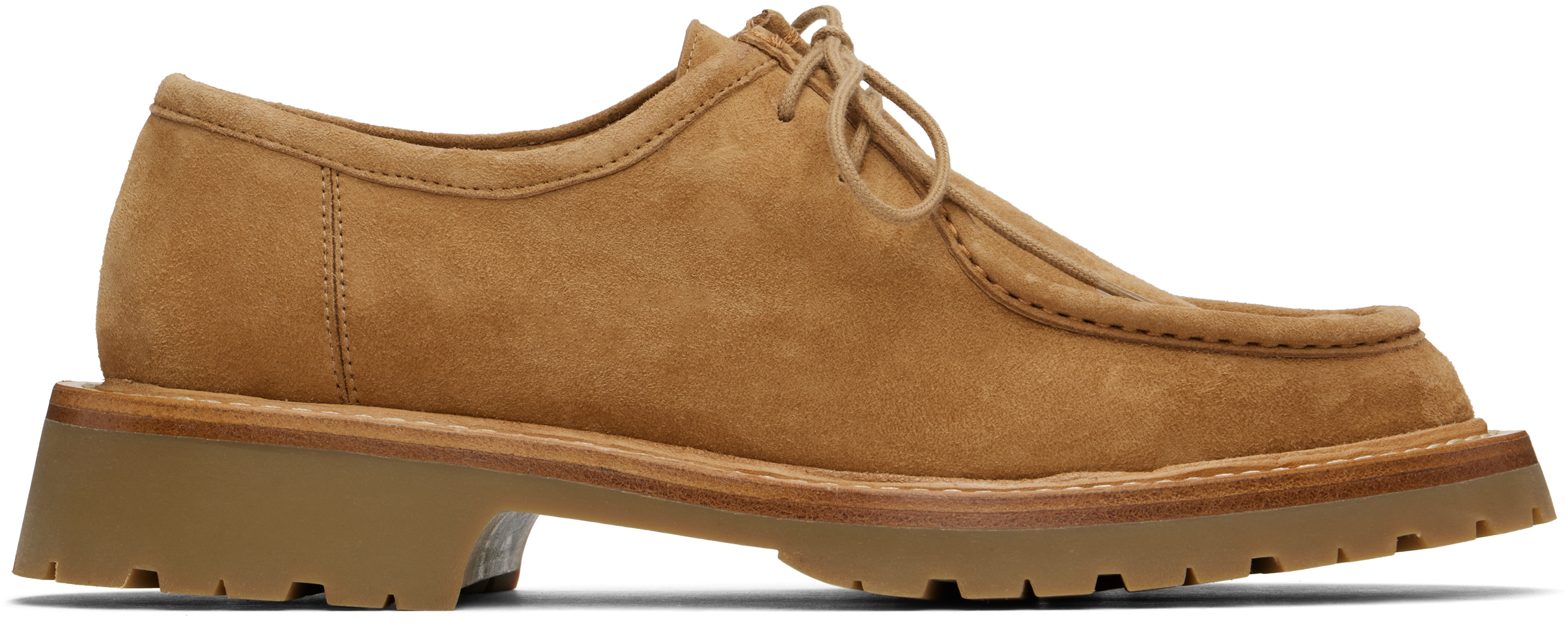 Tan New Lace-Up Derbys