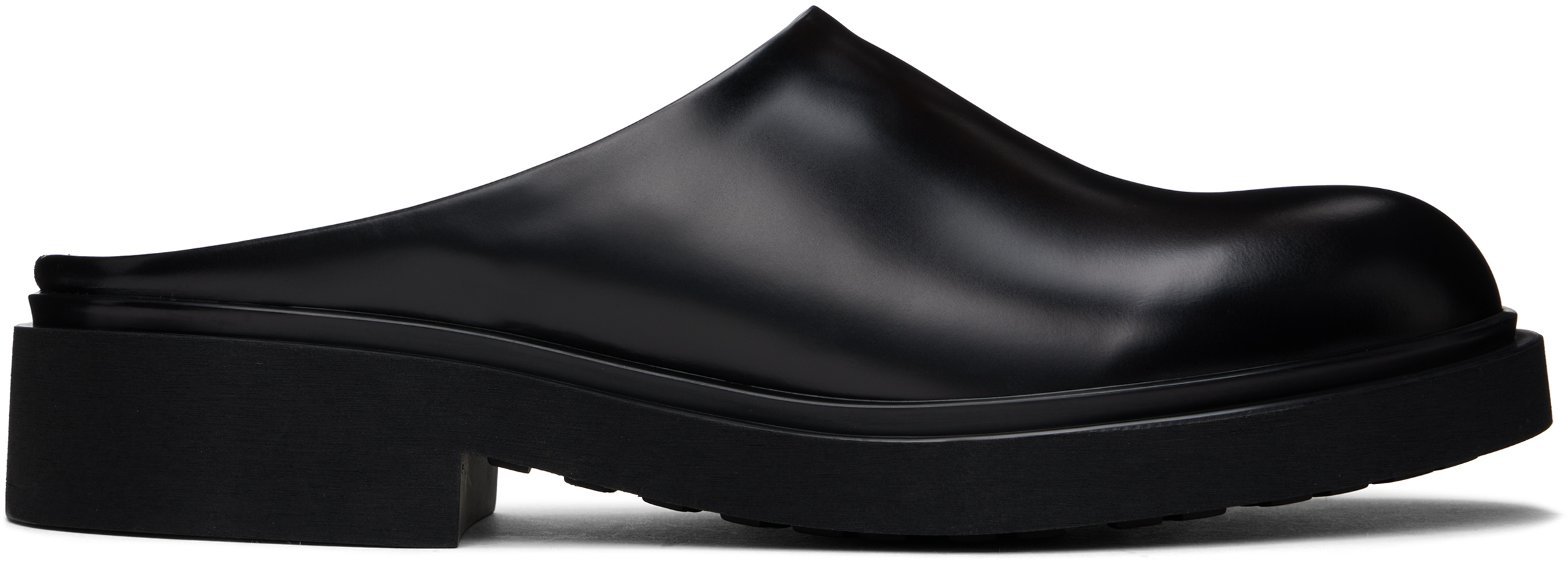 Shop Legres Black Boxed Leather Clogs