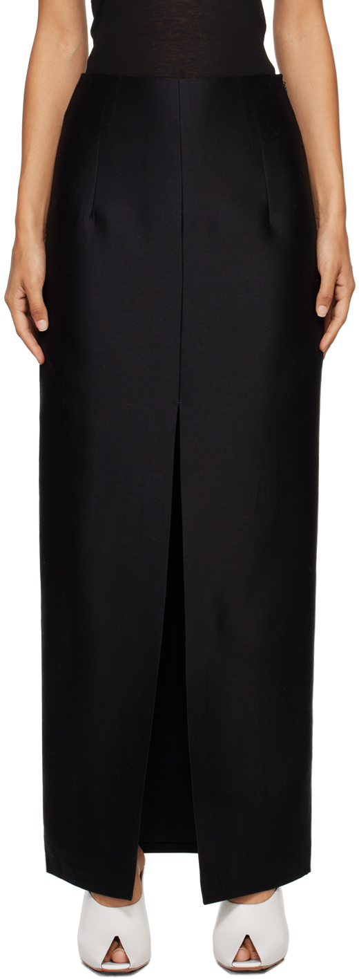 Shop Arch4 Black Longfield Maxi Skirt