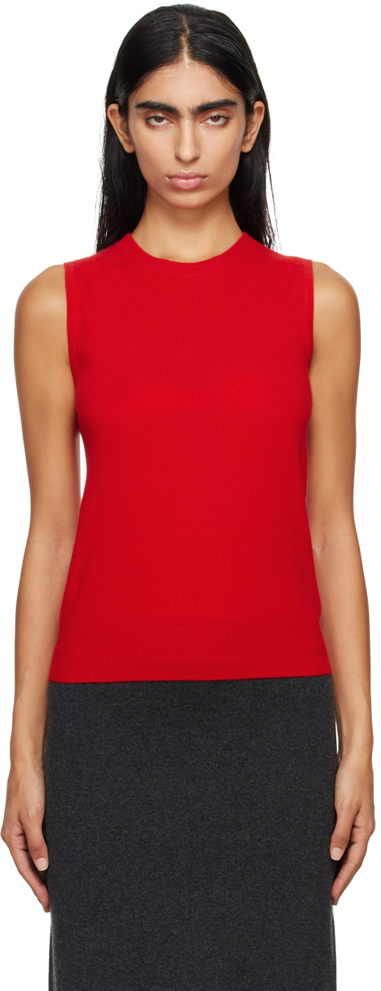 Shop Arch4 Red Alessandra Vest In Postbox Red