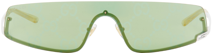 【GUCCI】マスク型サングラス Mask-shaped sunglasses in black | GUCCI® US