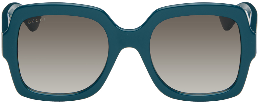 Gucci Blue Oversized Square Sunglasses