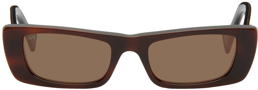 Tortoiseshell Rectangular Sunglasses