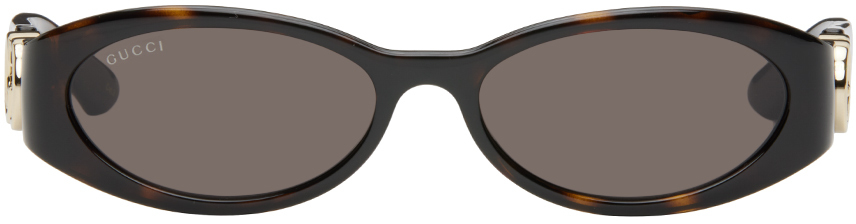 Brown Oval Sunglasses