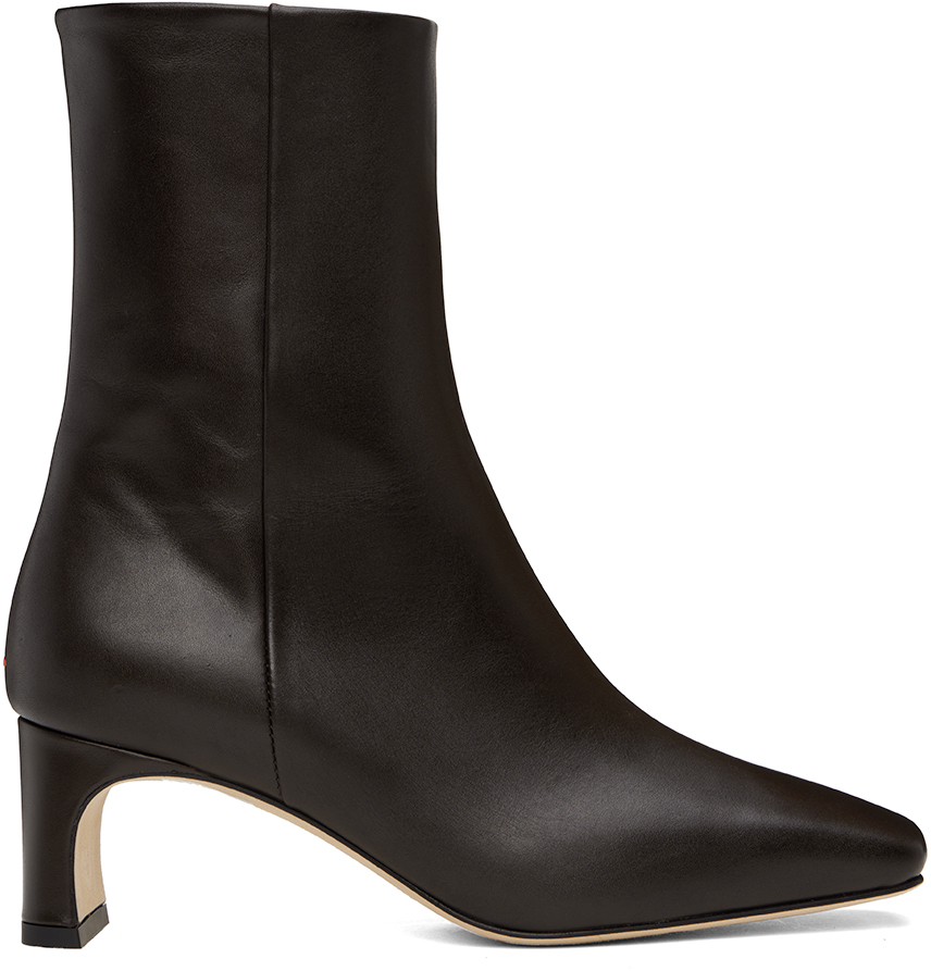 【関税込み】Aeyde ブラウン Tabitha アンクルブーツ AEYDE Tabitha leather ankle boots | NET-A-PORTER