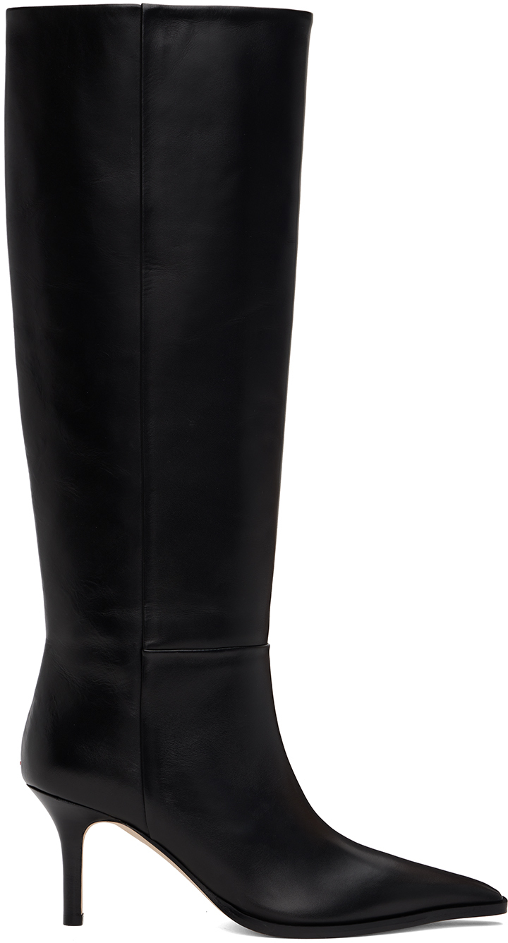 Black Tula Leather Tall Boots