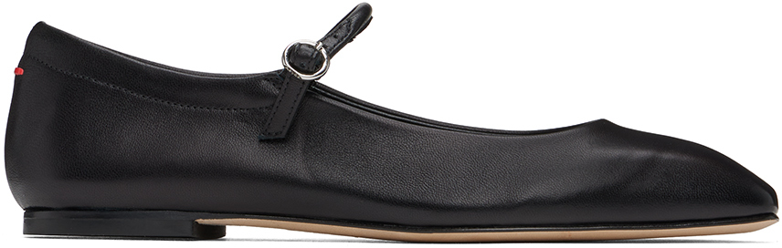 Shop Aeyde Black Uma Ballerina Flats