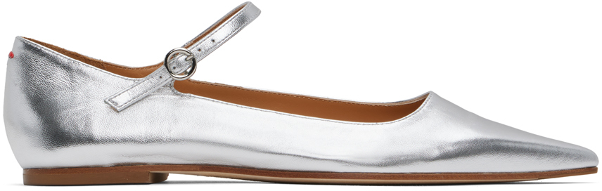 Silver Cleo Ballerina Flats