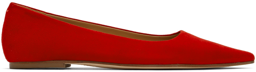 Shop Aeyde Red Cassy Ballerina Flats