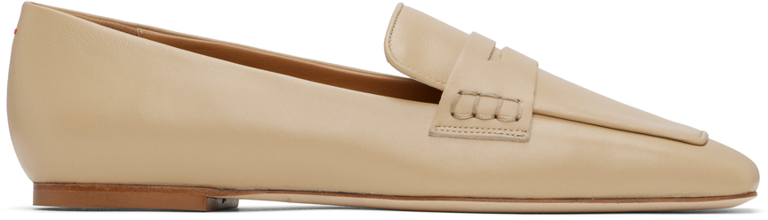 Shop Aeyde Beige Tom Loafers In Latte