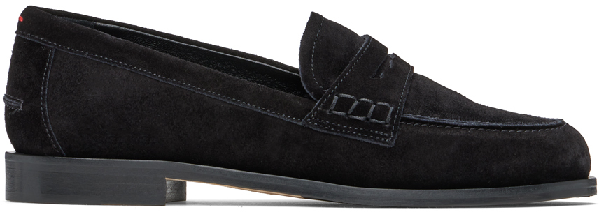 Shop Aeyde Black Oscar Loafers