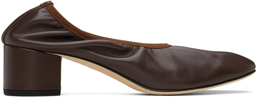 Aeyde Brown Gemma Heels In Moka