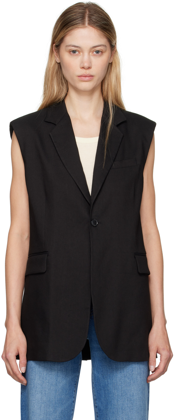 Shop Frame Black Oversized Vest In Blk