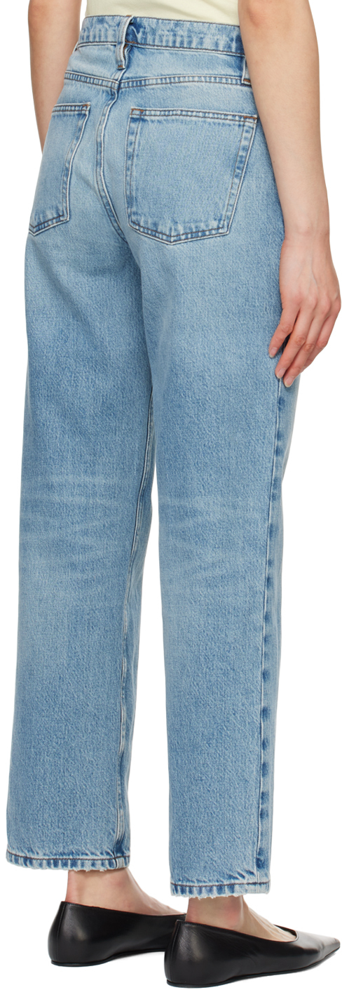 Frame Denim Le Nouveau Straight Agecroft Jean In Divine Medium Blue