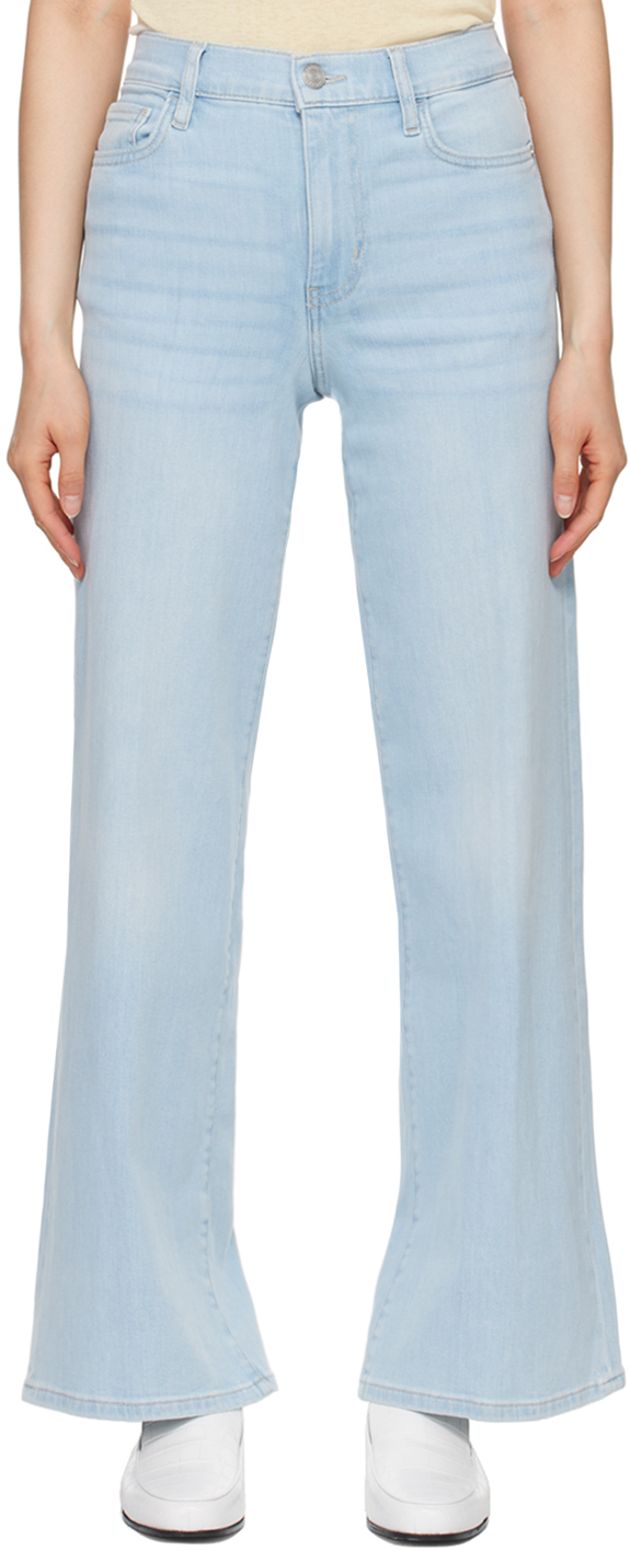Frame Blue 'le Slim Palazzo' Jeans In Clarity Light Blue