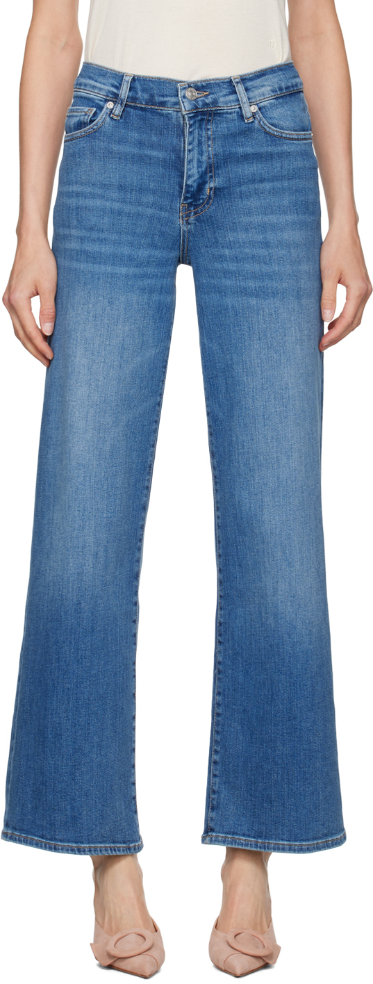 FRAME BLUE 'LE SLIM PALAZZO' JEANS 