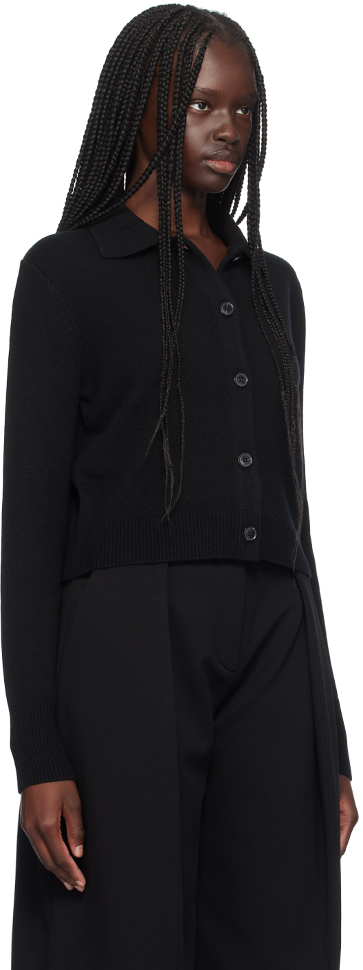 Frame Black Shrunken Cardigan In Black