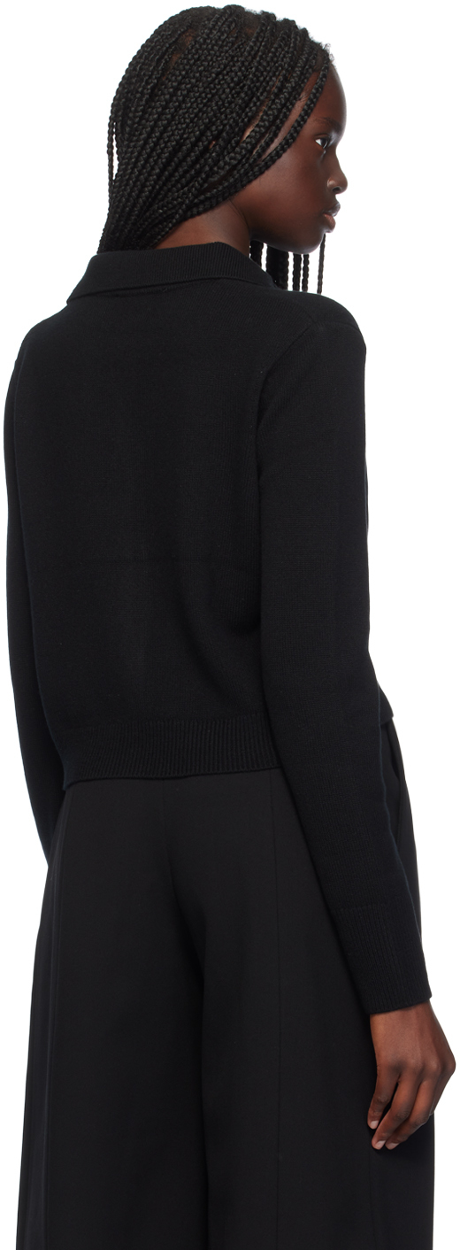 Frame Black Shrunken Cardigan In Black