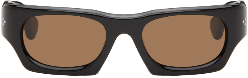 Shop Port Tanger Black Kerewan Sunglasses In Black/tobacco